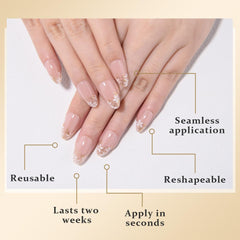 evpct size selection on nail tray showing multiple sizes for a precise, comfortable fit