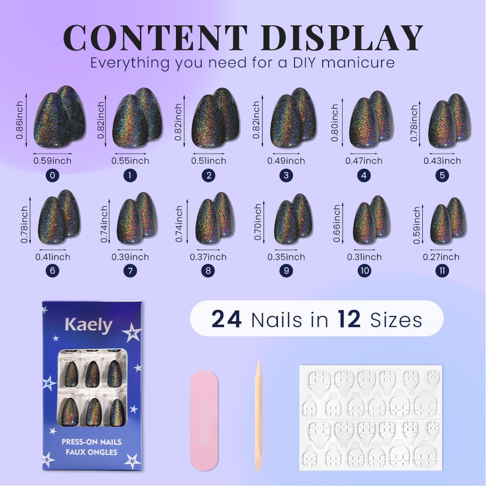 evpct size variety comparison showing 24 nails for customized fit and natural appearance