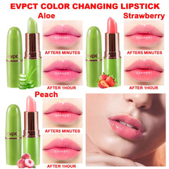 evpct strawberry stick texture shot highlighting glossy finish and antioxidant-rich look benefit