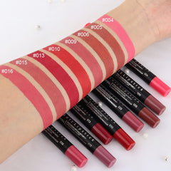 evpct texture swatch on arm showing creamy matte coverage and blendable pigments