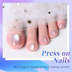 evpct worn on toes in sandals showing natural look and comfort benefit
