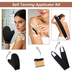 EVYTTA tanning mitt close-up showing microfiber texture for smooth blending