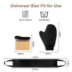 EVYTTA kit packed in travel pouch for portable, mess-free tanning