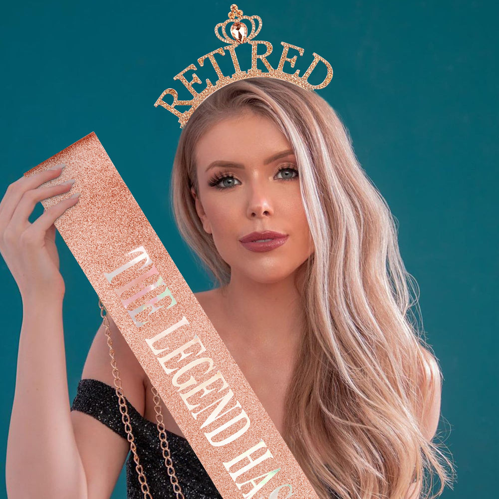 Exacoo set in use honoree wearing crown and sash for confident photos
