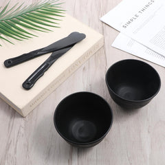 Exircy bowl and spatula next to ruler to show size for precise mixing
