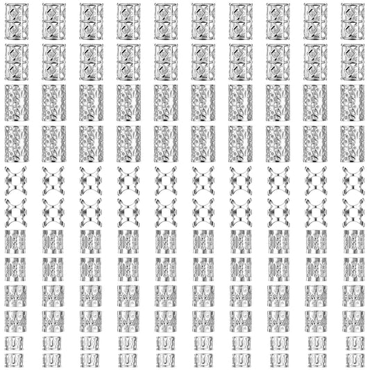 Exircy assortment layout showing 120 silver cuffs and benefits of variety