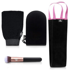 Existing Beauty kit front view showing all applicators for flawless tanning