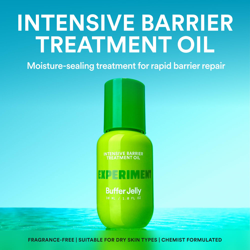 Experiment Buffer Jelly on a nighttime bathroom shelf creating a calming routine