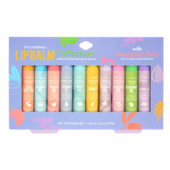 EXPRESSIONS lip balm gift box on table with ribbon, perfect ready-to-give presentation