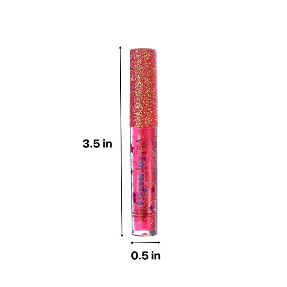 Expressions girl child using wand showing easy application and playful result