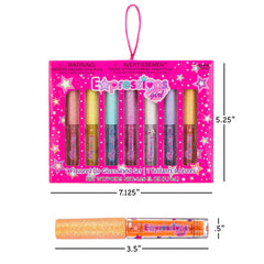 Expressions girl size scale next to hand illustrating compact 0.26 oz wand portability