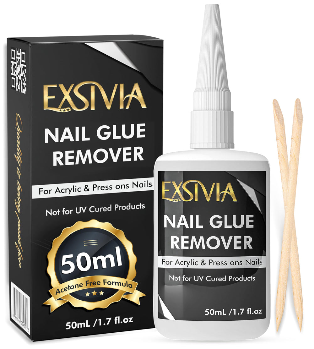 EXSIVIA front bottle packaging showing label and 50mL size offering gentle removal