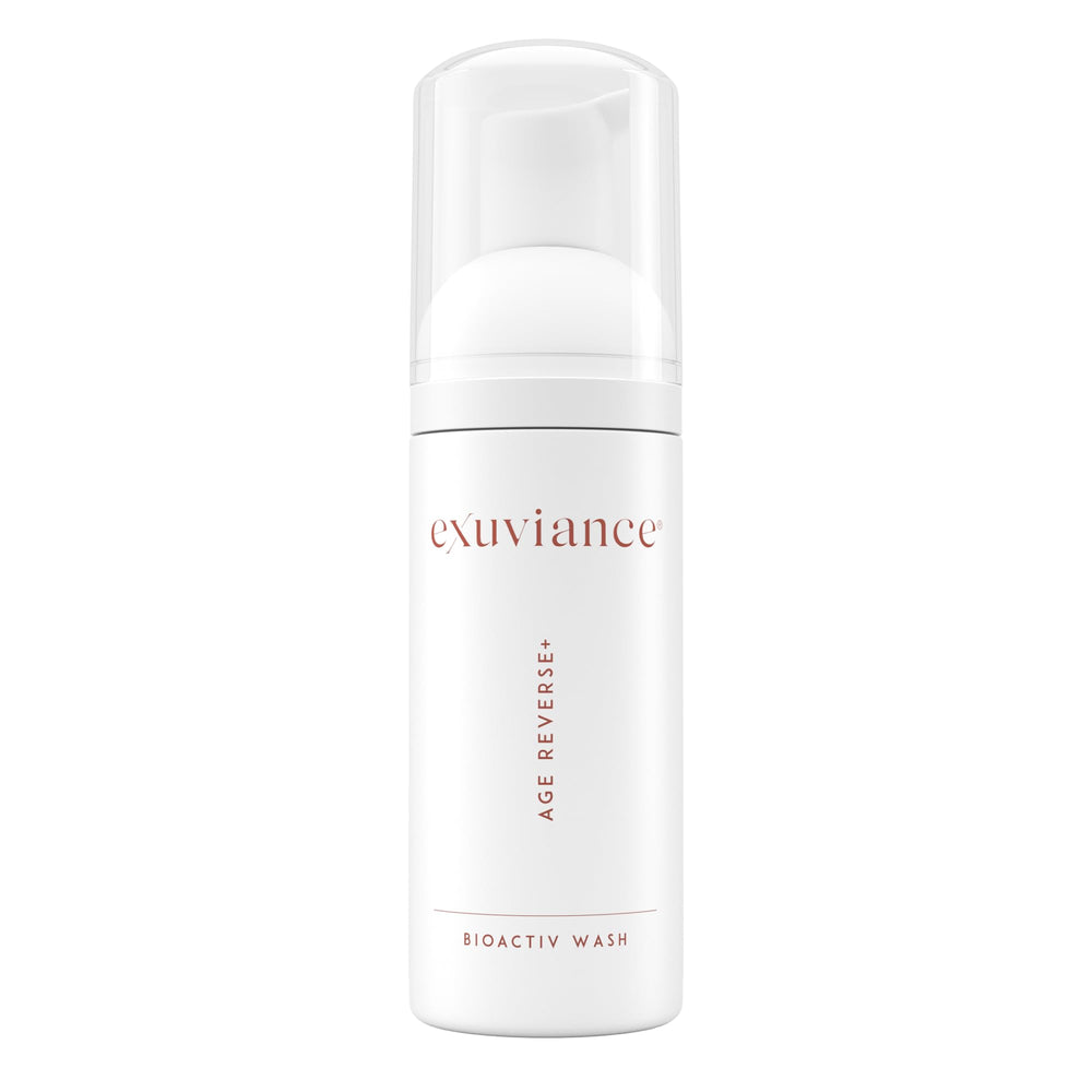 EXUVIANCE front bottle view showing clear label and clean design benefit clarity