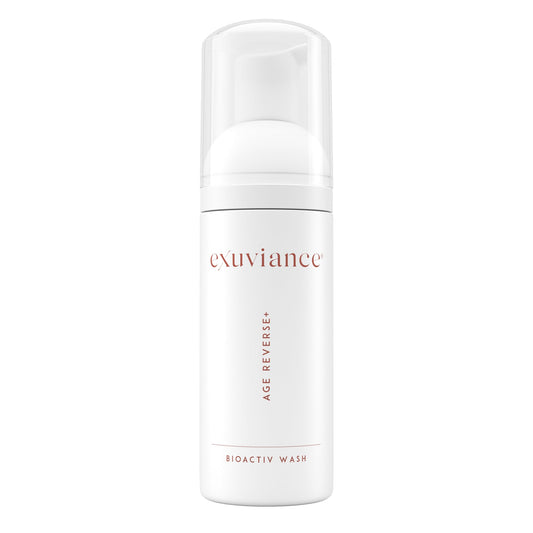EXUVIANCE front bottle view showing clear label and clean design benefit clarity