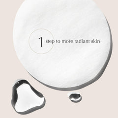 EXUVIANCE close-up of a soaked pad highlighting gentle texture benefit