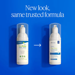 EYEECO pump dispenser closeup delivering measured cleanser for controlled use