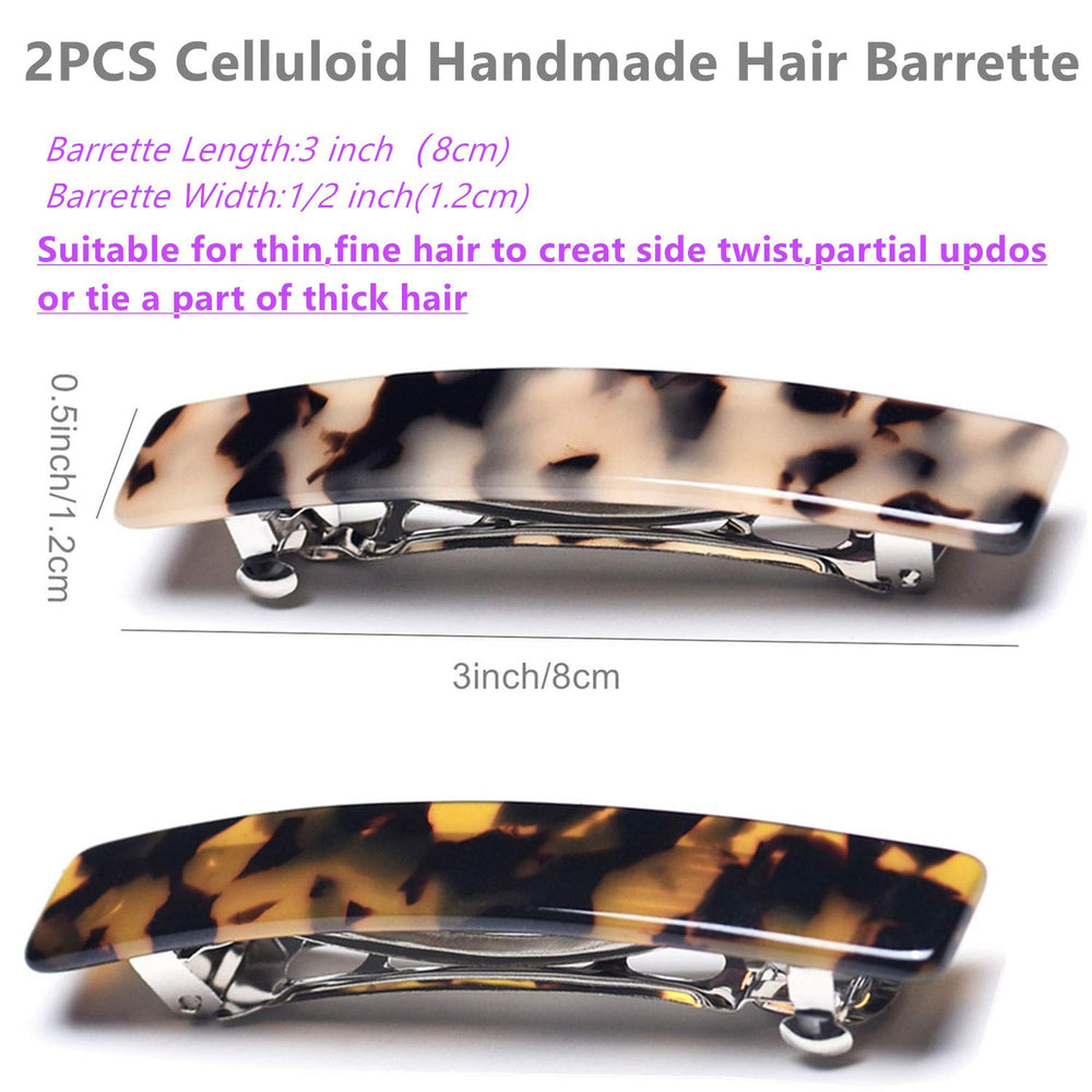 Eyegla barrette in hair creating a side twist for a polished, everyday hairstyle