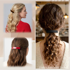 Eyegla barrettes on desk near mirror showing convenient daily styling