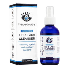 Eye Love front bottle view showing clear glass and label for gentle eyelid care