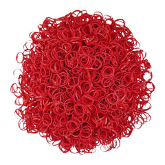 Ezepeo front packaging showing 3200 red mini hair elastics, convenient bulk supply