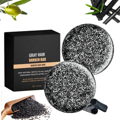 F FENG PEI front packaging showing two black shampoo bars, informative and compact