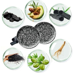 Lathered foam from F FENG PEI shampoo bar in hand, illustrating rich cleansing lather