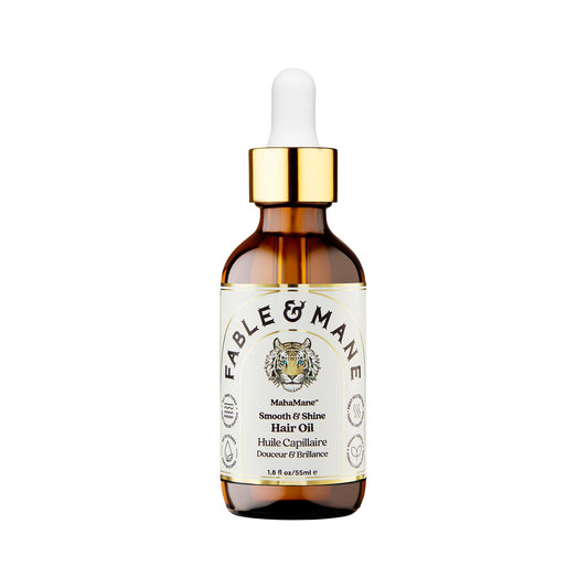 Fable & Mane front bottle view showing elegant packaging and brand polish