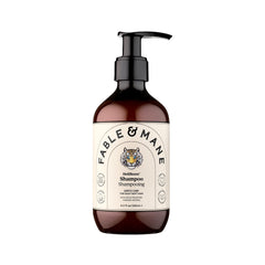 Fable & Mane shampoo front bottle showing hydration benefit