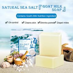 Close-up of Fabussa soap texture with visible sea salt granules to exfoliate