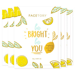 FACETORY front packaging showing gold foil mask and five-count benefits