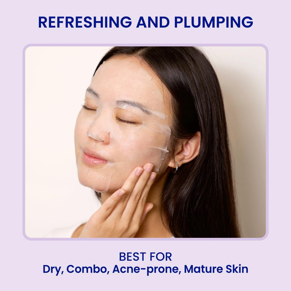 FACETORY mask applied on woman relaxing to show comfortable fit and soothing effect