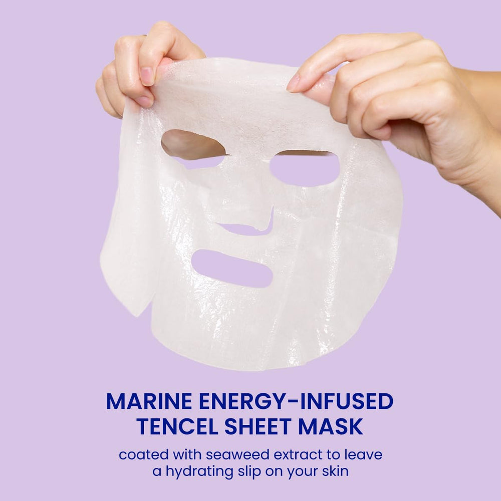 FACETORY mask beside a hand to display actual size and easy application benefit