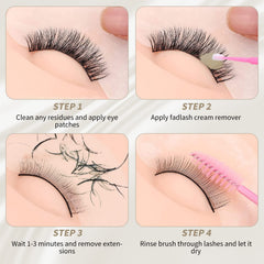 FADLASH label and ingredients closeup highlighting acetone-free formula