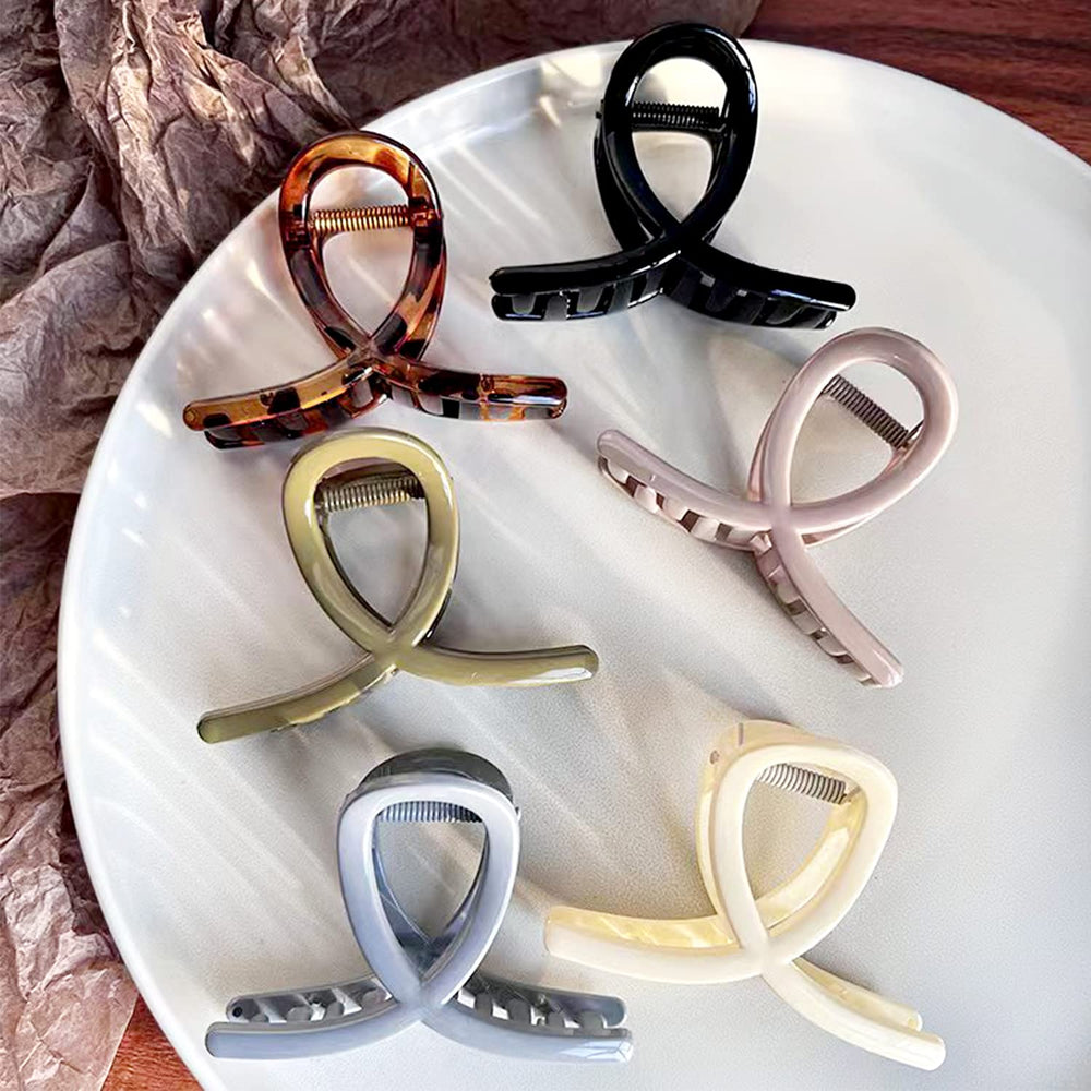 FAELBATY front view of six colored clips showing polished finish and variety