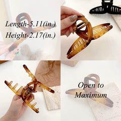 FAELBATY clip securing a high bun on thick hair, ensuring all-day wear