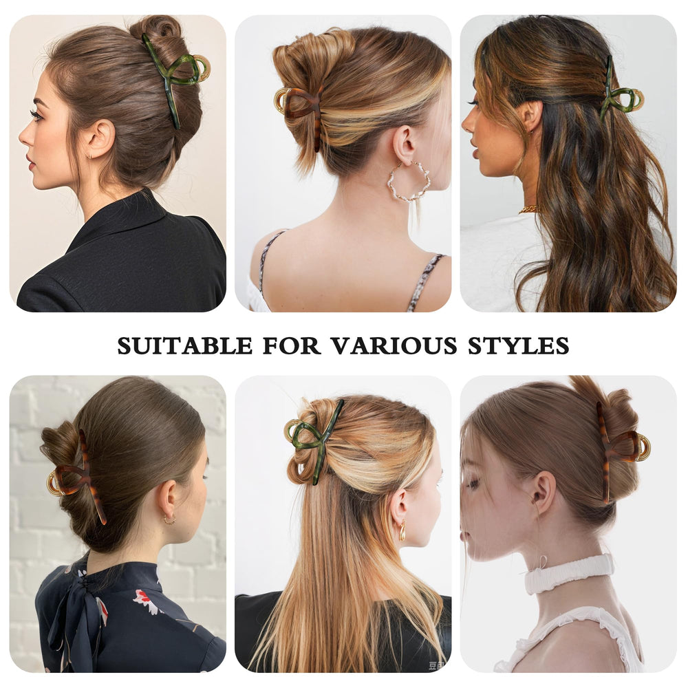 FAELBATY clip in use holding a high bun for secure all-day wear
