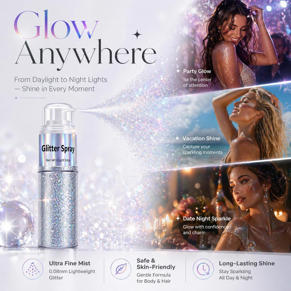 faglowmify on collarbone highlighting skin with prismatic festival-ready shine