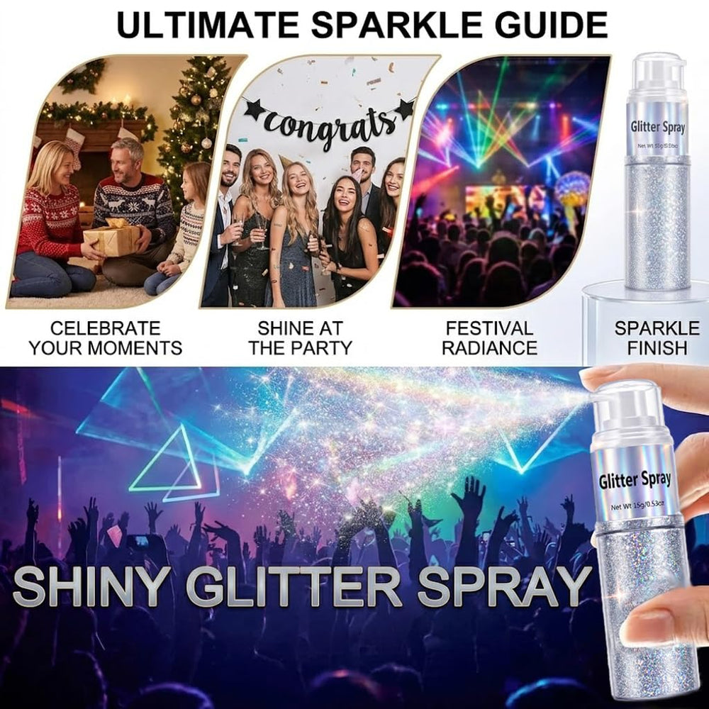 faglowmify sprayed into hair creating instant shimmering strands and volume