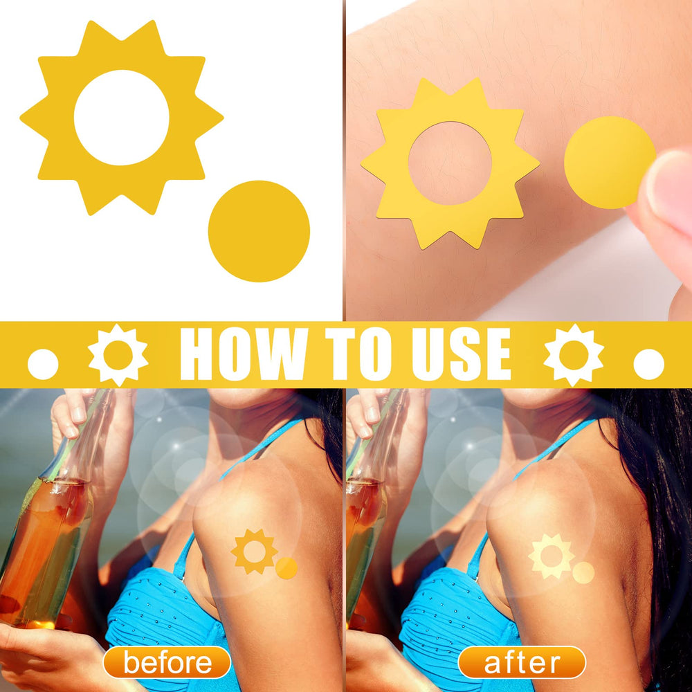 Fainne sticker applied to skin demonstrating precise tan contrast
