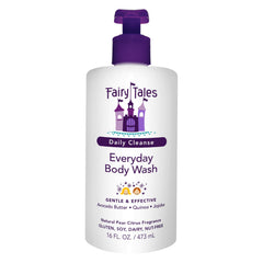 Fairy Tales bottle front label showing gentle cleanser and benefits