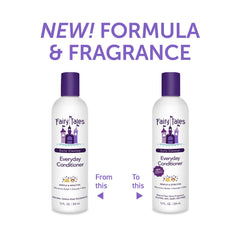 Fairy Tales label and pump detail highlighting clean ingredients and safe use