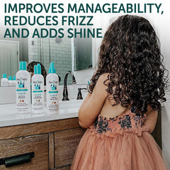 Fairy Tales pump dispensing conditioner demonstrating easy, mess-free application