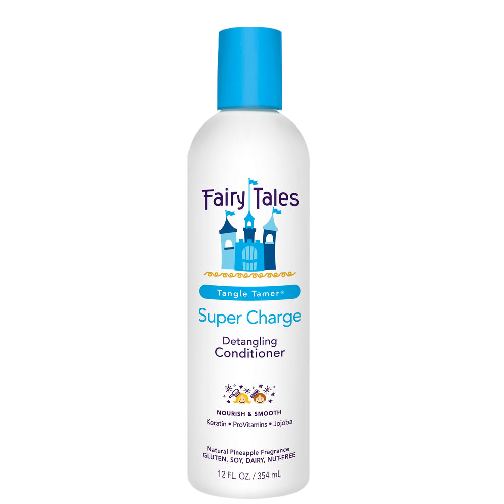 Fairy Tales front packaging showing 12 oz bottle and kid-friendly design benefit ease of use