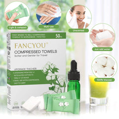 fancyou towel removing makeup on a face showing gentle cleansing action