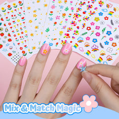 FANDAMEI adhesive tab sheets and nail sizes for easy, no-glue application