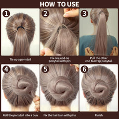 Fandamei before and after bun transformation showing added volume
