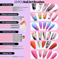 Fandamei brush head close-up highlighting fine nylon fibers for precise strokes