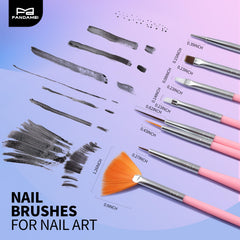 FANDAMEI brush bristle close-up demonstrating precise strokes and fine detailing