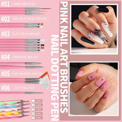 Fandamei brush set close-up with varied tips for precise strokes