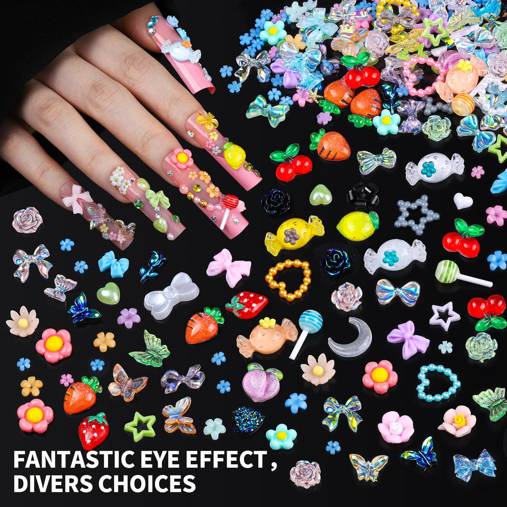 Fandamei colorful resin floral charms detailed view for tropical accents